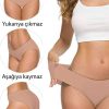 4 Adet Kadın Dikişsiz Lazer Kesim Esnek İz yapmayan Külot S4
