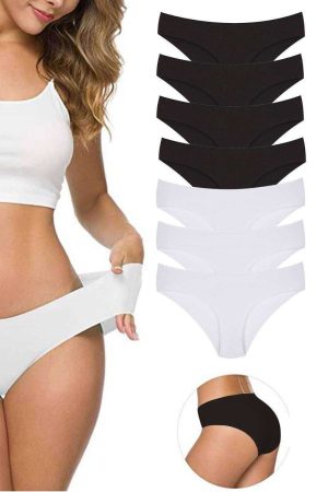 618facede6256-5283.jpg 7 Adet Kadın Dikişsiz Lazer Kesim Esnek İz yapmayan Külot S1