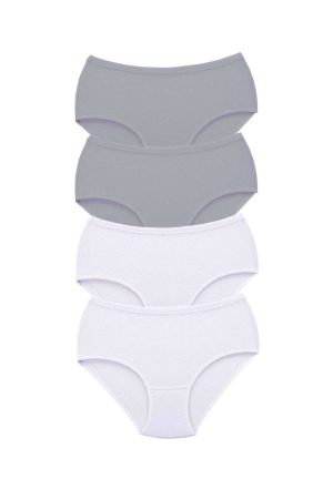 4 Adet Tutku Kadın Yüksek Bel Bato Kalın Lastik Külot S10