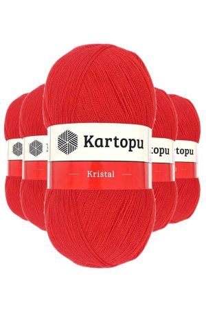 61b9f746af812-7885.jpg 5 Adet Kristal Çift Katlı El Örgü Lif İpi Açık Kırmızı K160