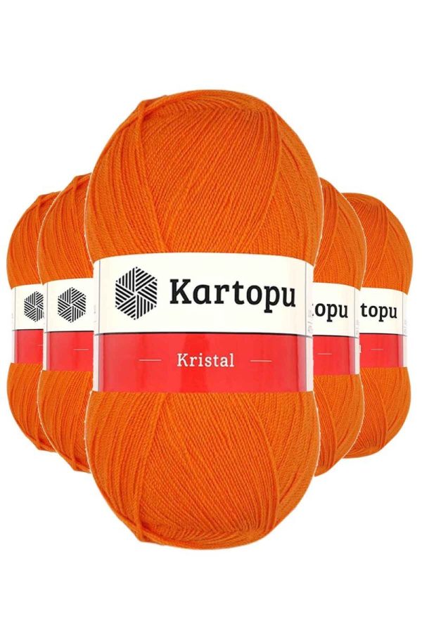 61b9f76212845-7886.jpg 5 Adet Kristal Çift Katlı El Örgü Lif İpi Turuncu K210