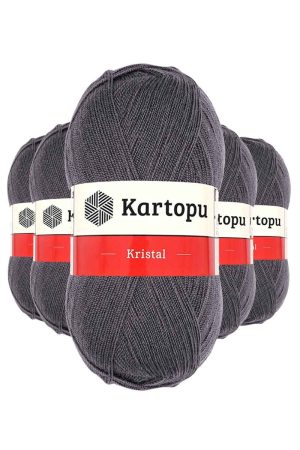 61b9f88f8a236-7902.jpg 5 Adet Kristal Çift Katlı El Örgü Lif İpi Kömür Gri K556