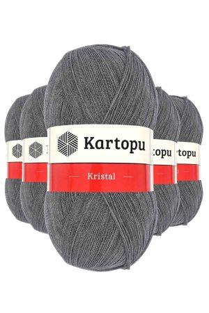 61b9fa59a24b7-7919.jpg 5 Adet Kristal Çift Katlı El Örgü Lif İpi Orta Gri K1002