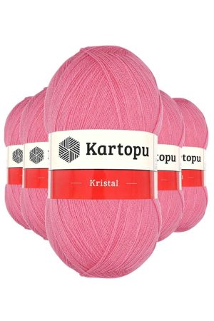 61b9facdee18e-7924.jpg 5 Adet Kristal Çift Katlı El Örgü Lif İpi Koyu Pembe K1790