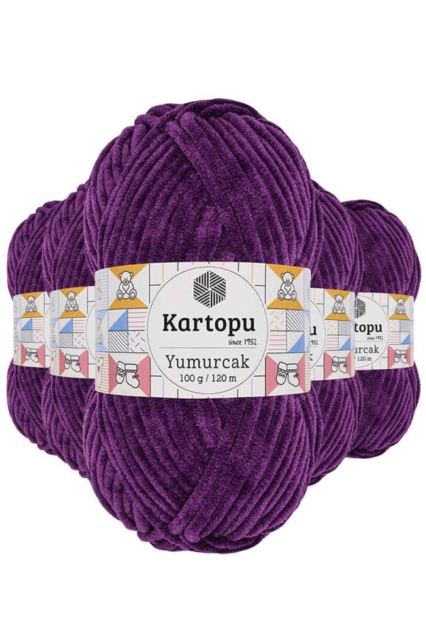 61c5d169303b7-8116.jpg 5 Adet Yumurcak Kadife El Örgü İpi Açık Mor K719