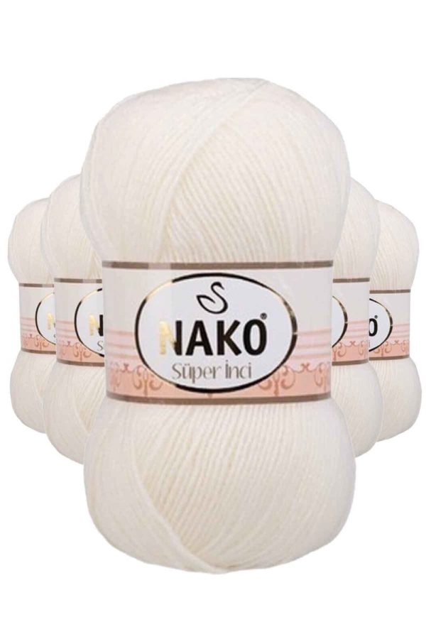 61e6c5b3e81d1-8521.jpg 5 Adet Süper İnci El Örgü İpi 100 gr Ekru 300