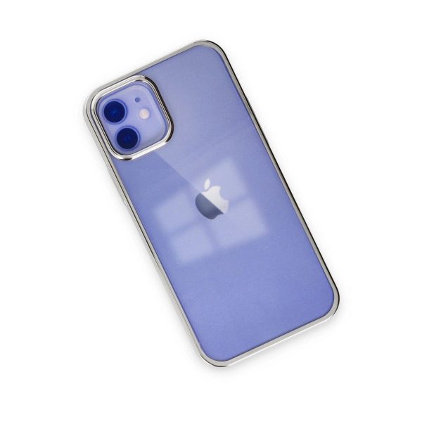 Apple İphone 12 Kılıf Element Silikon - Gümüş