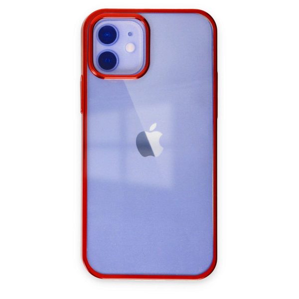 Apple İphone 12 Kılıf Element Silikon - Kırmızı