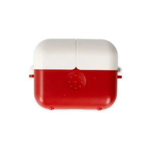 Apple Airpods 3 (3.nesil) Basmalı Kılıf - Kırmızı-beyaz