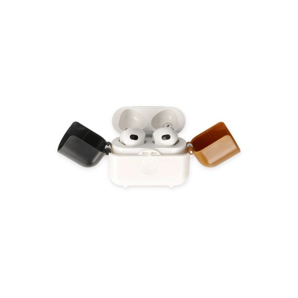 Apple Airpods 3 (3.nesil) Basmalı Kılıf - Beyaz-siyah-kahverengi