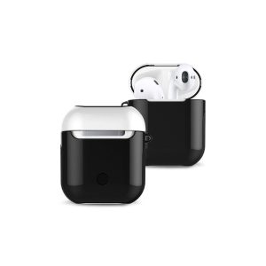 Apple Airpods 2 (2.nesil) 3in1 Kılıf - Siyah-beyaz