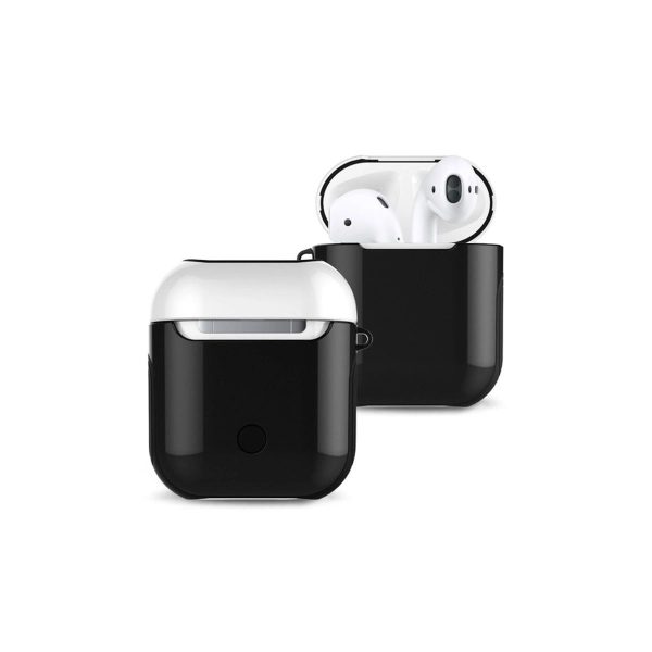 Apple Airpods 2 (2.nesil) 3in1 Kılıf - Siyah-beyaz