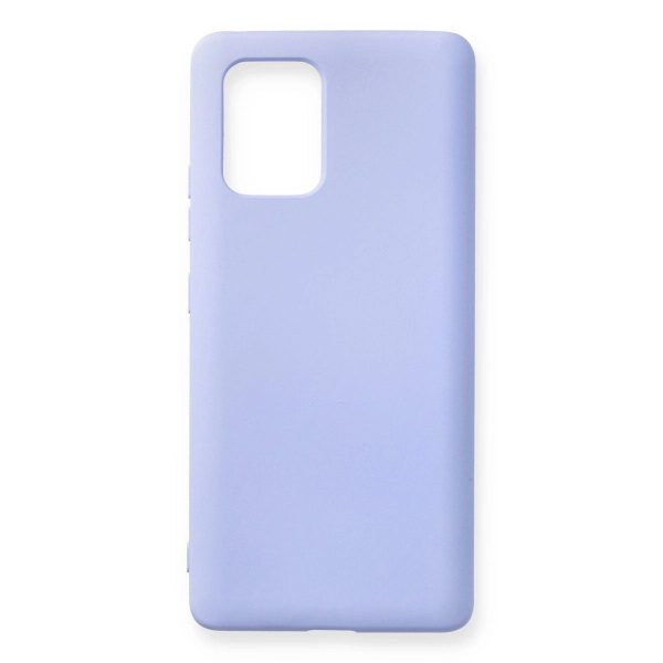 Samsung Galaxy A91 / S10 Lite Kılıf Nano İçi Kadife Silikon - Lila