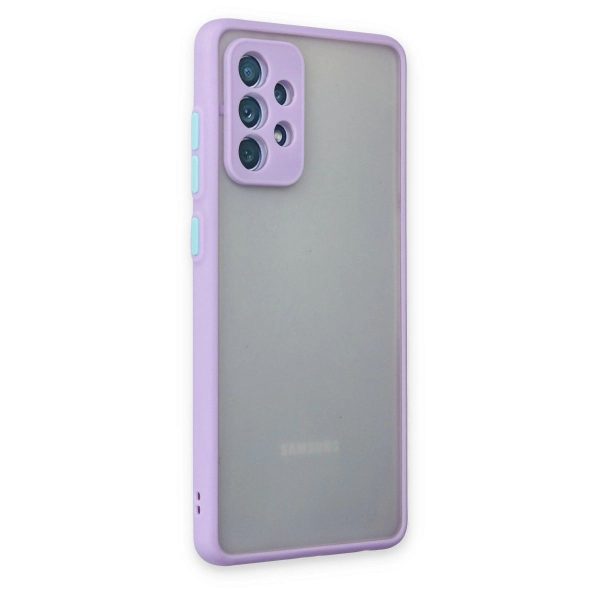 Samsung Galaxy A72 Kılıf Montreal Silikon Kapak - Mor