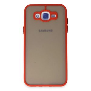 Samsung Galaxy J7 Kılıf Montreal Silikon Kapak - Kırmızı
