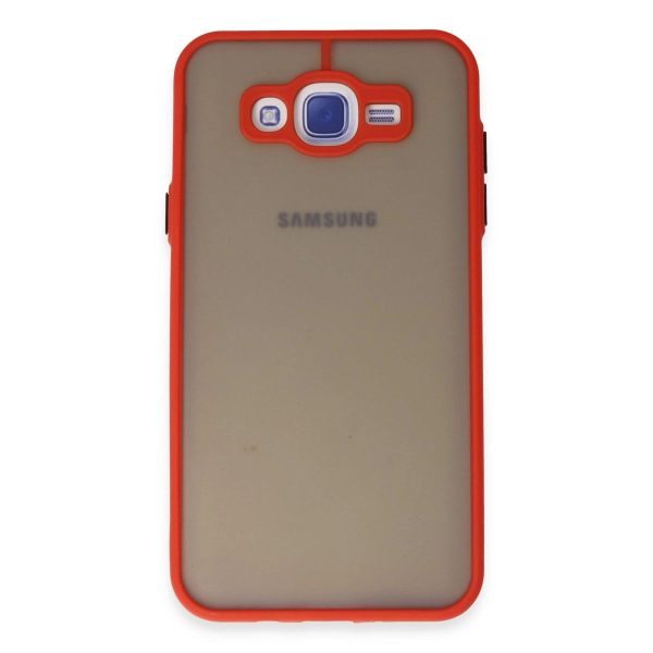 Samsung Galaxy J7 Kılıf Montreal Silikon Kapak - Kırmızı