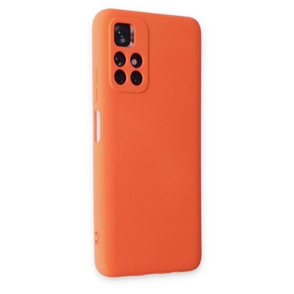 Xiaomi Redmi Note 11t Kılıf Nano İçi Kadife Silikon - Turuncu