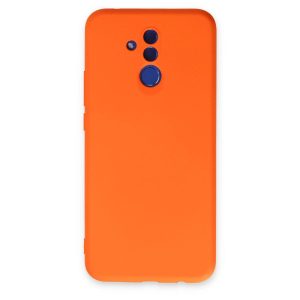 Huawei Mate 20 Lite Kılıf Nano İçi Kadife Silikon - Turuncu