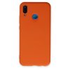 Huawei P20 Lite Kılıf Nano İçi Kadife Silikon - Turuncu