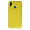 Huawei P20 Lite Kılıf Nano İçi Kadife Silikon - Sarı