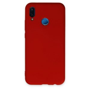 Huawei P20 Lite Kılıf Nano İçi Kadife Silikon - Kırmızı