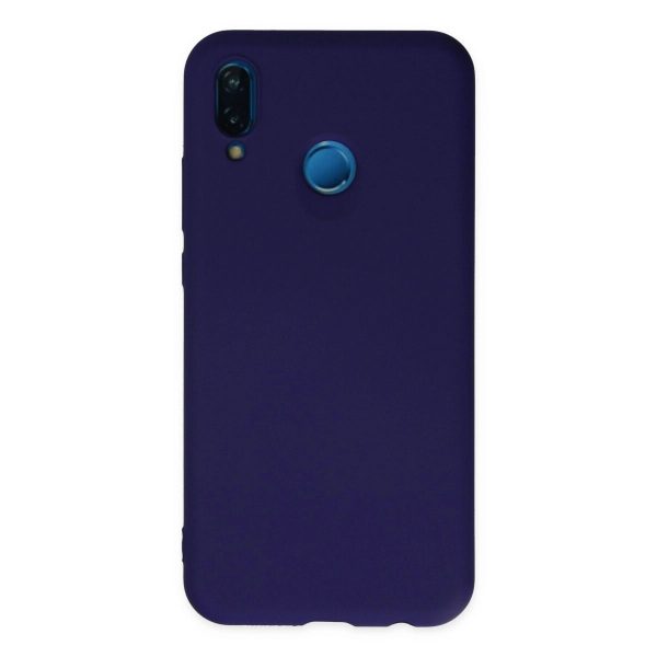 Huawei P20 Lite Kılıf Nano İçi Kadife Silikon - Mor