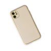 Apple İphone 12 Kılıf Coco Deri Silikon Kapak - Gold
