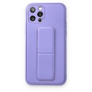 Apple İphone 12 Pro Kılıf Coco Deri Standlı Kapak - Koyu Lila