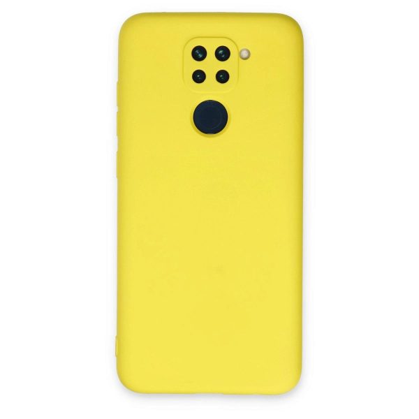 Xiaomi Redmi Note 9 Kılıf Nano İçi Kadife Silikon - Sarı