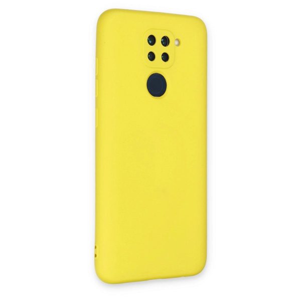 Xiaomi Redmi Note 9 Kılıf Nano İçi Kadife Silikon - Sarı