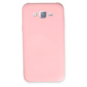 Samsung Galaxy J7 Kılıf Nano İçi Kadife Silikon - Pudra