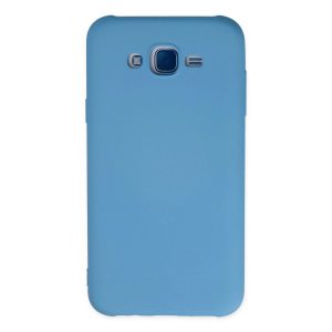 Samsung Galaxy J7 Kılıf Nano İçi Kadife Silikon - Mavi