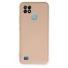 Realme C21 Kılıf Nano İçi Kadife Silikon - Pudra