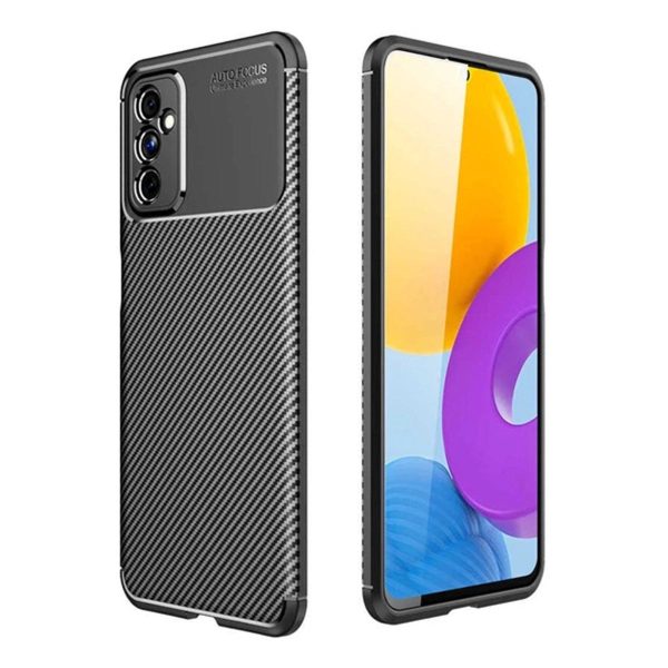 Samsung Galaxy M52 5g Kılıf Auto Focus Karbon Kapak - Siyah