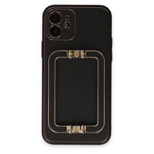 Apple İphone 12 Kılıf Coco Elit Kapak - Siyah