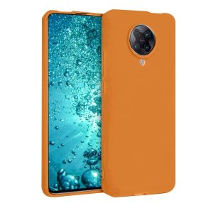 Xiaomi Redmi K30 Pro Kılıf Nano İçi Kadife Silikon - Turuncu