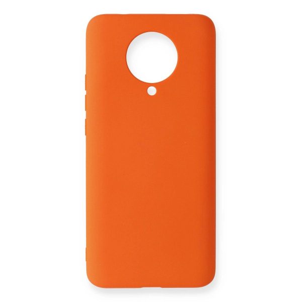Xiaomi Redmi K30 Pro Kılıf Nano İçi Kadife Silikon - Turuncu