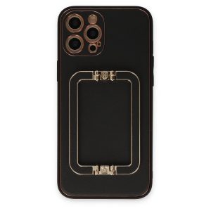 Apple İphone 12 Pro Max Kılıf Coco Elit Kapak - Siyah