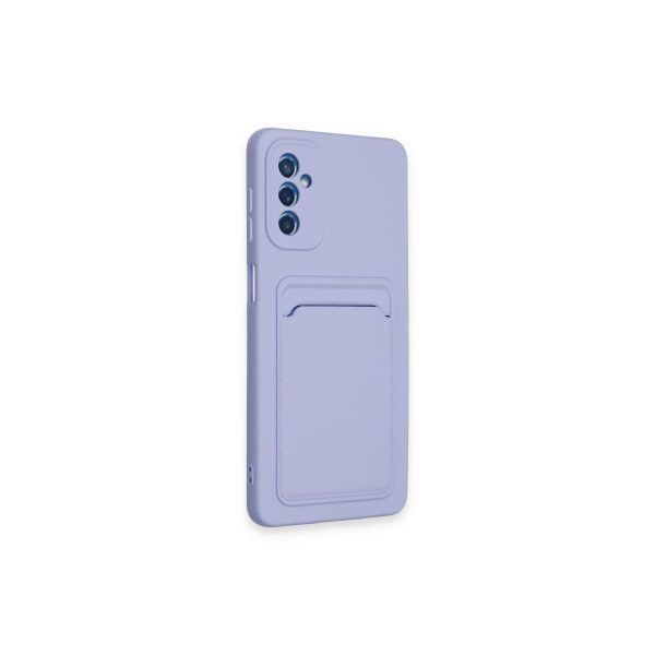 Samsung Galaxy A14 4g Kılıf Kelvin Kartvizitli Silikon - Lila