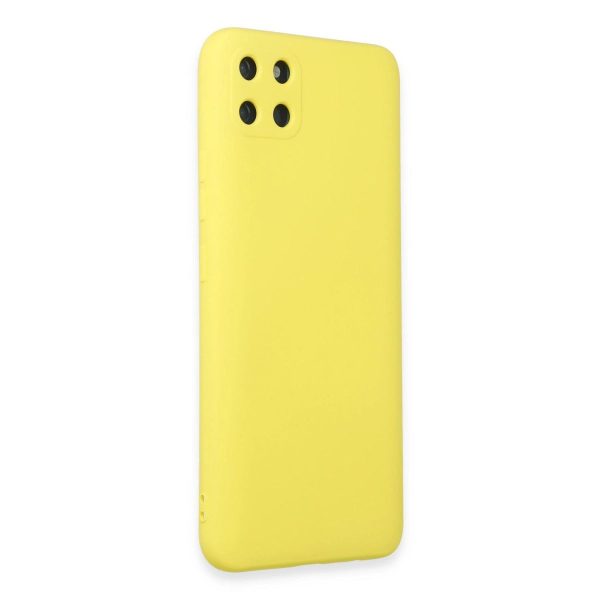 Realme C11 Kılıf Nano İçi Kadife Silikon - Sarı