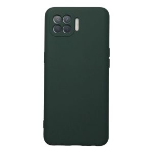 Oppo Reno 4 Lite Kılıf Nano İçi Kadife Silikon - Koyu Yeşil