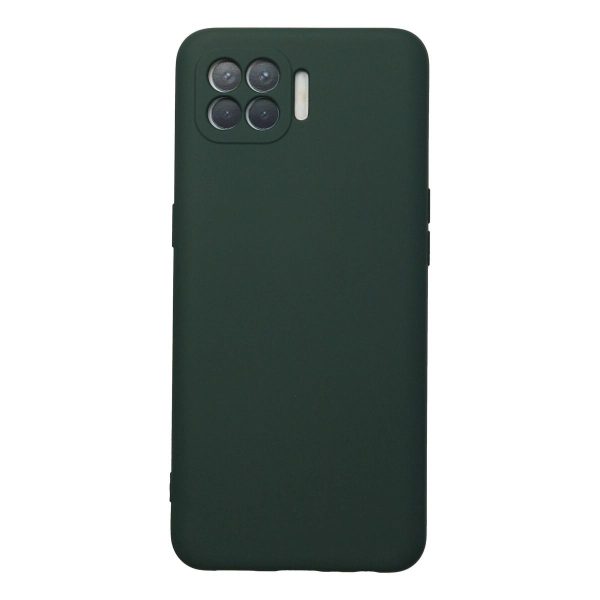 Oppo Reno 4 Lite Kılıf Nano İçi Kadife Silikon - Koyu Yeşil