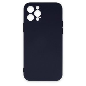 Apple İphone 12 Pro Max Kılıf Nano İçi Kadife Silikon - Lacivert