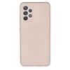 Samsung Galaxy A72 Kılıf Nano İçi Kadife Silikon - Pudra