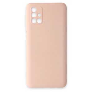 Samsung Galaxy M31s Kılıf Nano İçi Kadife Silikon - Pudra