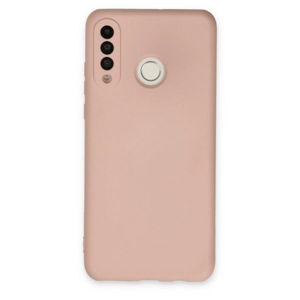 Huawei P30 Lite Kılıf Nano İçi Kadife Silikon - Pudra