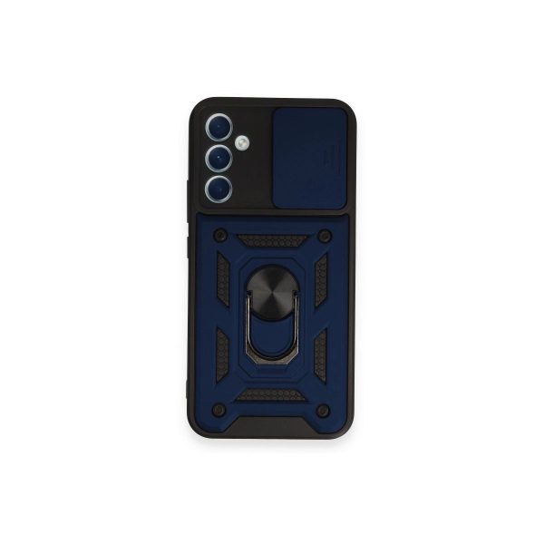 Samsung Galaxy A54 5g Kılıf Pars Lens Yüzüklü Silikon - Lacivert