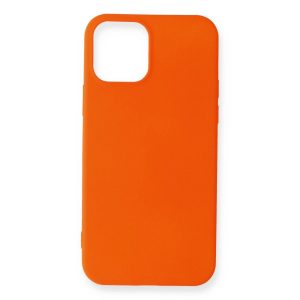 Apple İphone 12 Mini Kılıf First Silikon - Turuncu