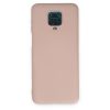Xiaomi Redmi Note 9 Pro Kılıf Nano İçi Kadife Silikon - Pudra