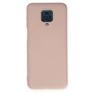 Xiaomi Redmi Note 9 Pro Kılıf Nano İçi Kadife Silikon - Pudra